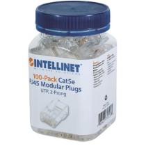 Plug Intellinet RJ45 Cat 5e UTP Multifilar 15 Micras Bote C/100 Pzas [ 790055 ]