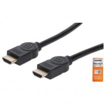 Cable Manhattan HDMI Alta Velocidad con Canal Ethernet Premium 1.8m Color Negro [ 355346 ]