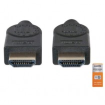 Cable Manhattan HDMI Alta Velocidad con Canal Ethernet Premium 1.8m Color Negro [ 355346 ]