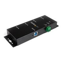 HUB USB 3.0 DE 4 PUERTOS - CONCENTRADOR USB-A INDUSTRIAL DE METAL - DE MONTAJE EN RIEL DIN, PARED O  [ ST4300USBM ][ AC-9984 ]