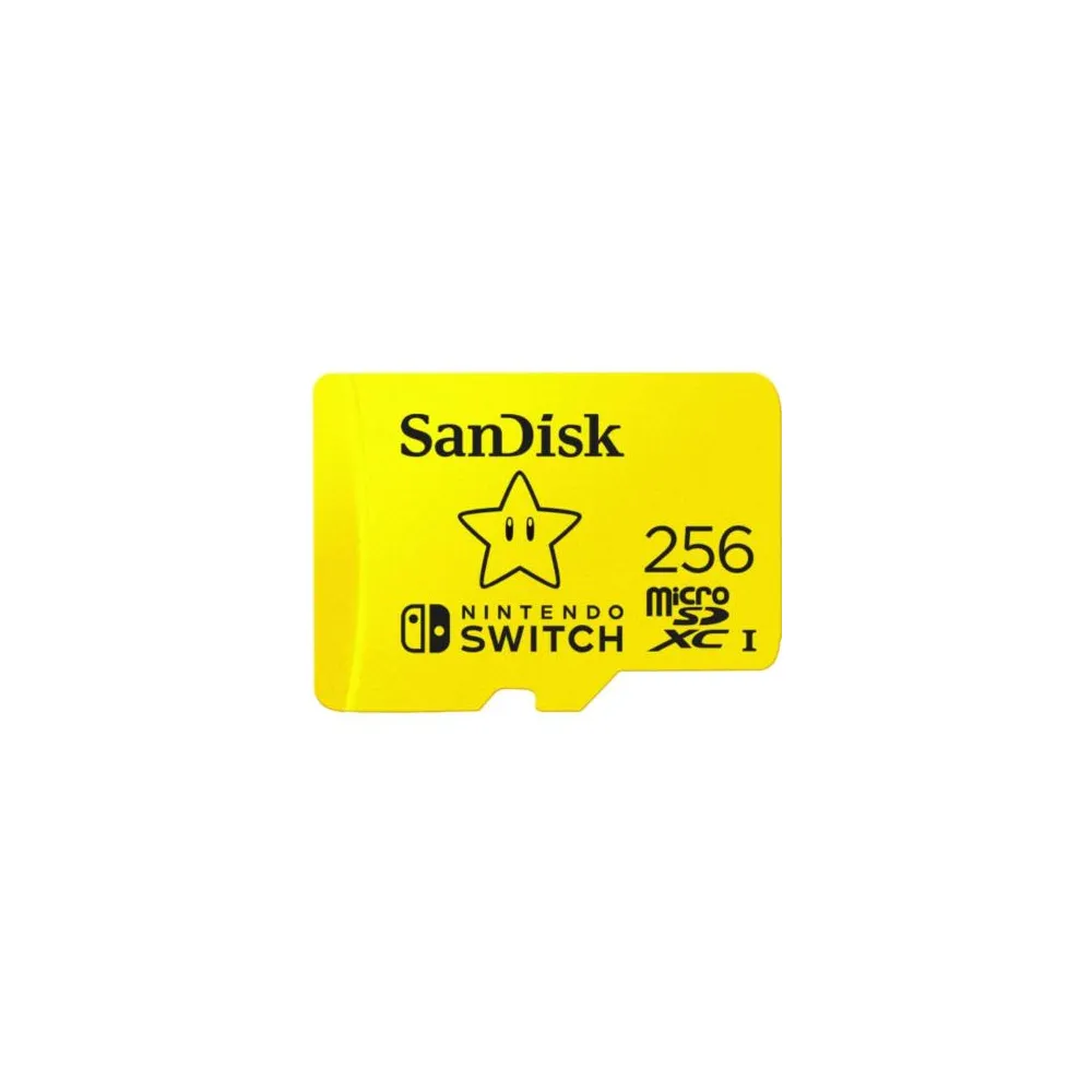 Micro SD SanDisk Nintendo SwitchUHS-I Card 256 GB 100 MB/s Color Amarillo [ SDSQXAO-256G-GNCZN ]