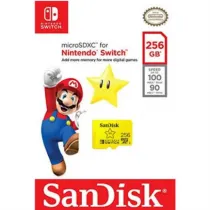 Micro SD SanDisk Nintendo SwitchUHS-I Card 256 GB 100 MB/s Color Amarillo [ SDSQXAO-256G-GNCZN ]