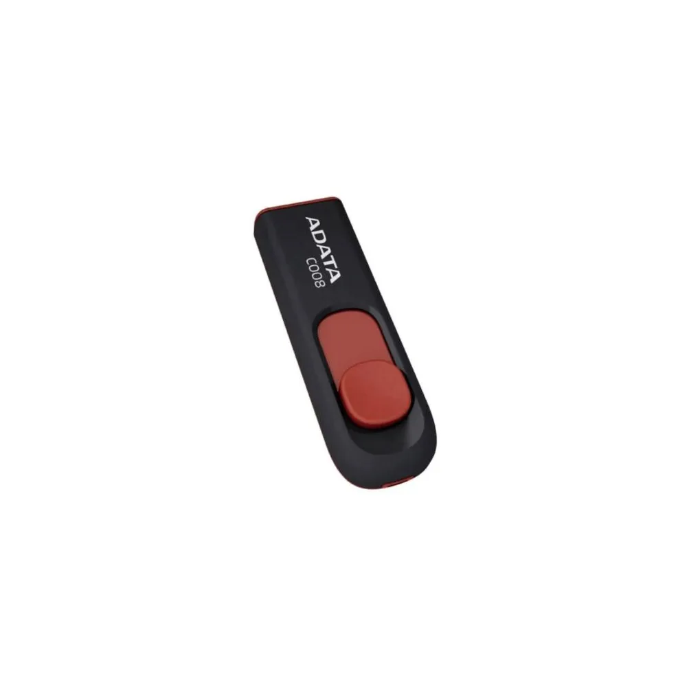 Memoria USB Adata C008 32 GB Color Negro-Rojo [ AC008-32G-RKD ]