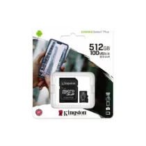 Tarjeta MicroSD Kingston Canvas Select Plus 512 GB 100R A1 C10 Card C/Adaptador [ SDCS2512GB ]