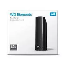 DISCO DURO EXTERNO WD ELEMENTS 12TB 3.5 ESCRITORIO USB3.0 NEGRO WINDOWS [ WDBWLG0120HBK-NESN ][ HD-2849 ]