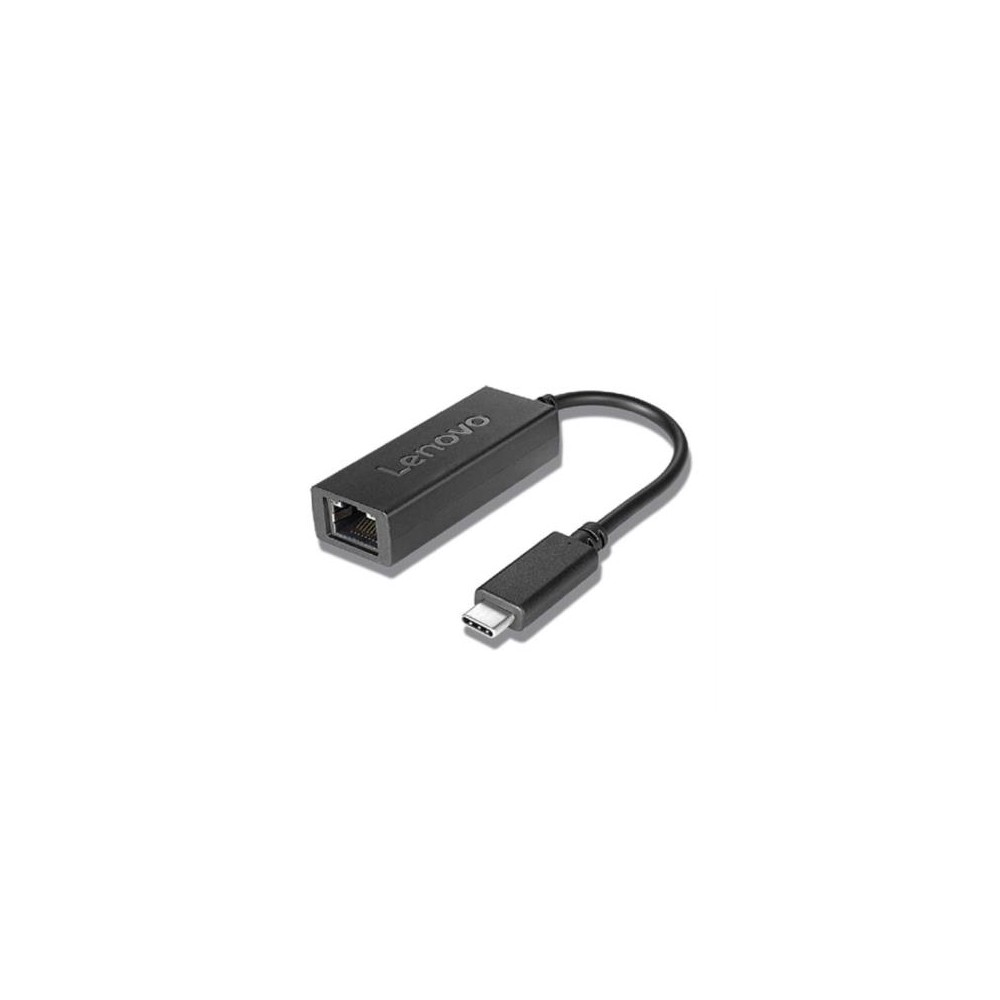 Adaptador Lenovo USB-C a Ethernet Color Negro [ 4X90S91831 ]