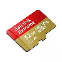 MEMORIA SANDISK MICRO SDHC 32GB EXTREME 100MB/S 4K CLASE 10 A1 V30 C/ADAPTADOR [ SDSQXAF-032G-GN6MA ][ RAM-3110 ]