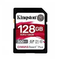 MEMORIA FLASH SD KINGSTON SDXC CANVAS REACT PLUS 128GB 300R UHS-II V90(SDR/128GB) [ SDR2128GB ][ RAM-4004 ]