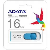 Memoria USB Adata C008 16 GB Color Blanco-Azul [ AC008-16G-RWE ]