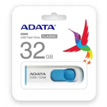 Memoria USB Adata C008 32 GB Color Blanco-Azul [ AC008-32G-RWE ]