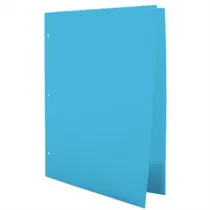 Folder Barrilito Plástico Carta C/Solapa Color Azul C/12 Pzas [ CZP1 ]