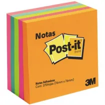 Notas 3M Post-It 3X3 Neon 5 Blocks C/75 Hojas [ 2072 ]