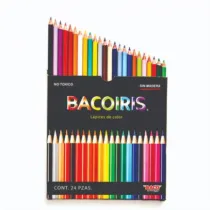 Colores Baco Bacoiris Redondos Colores Surtidos Caja C/24 Pzas [ LP003 ]