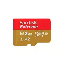 MEMORIA SANDISK MICRO SDXC 512GB EXTREME 190MB/S 4K CLASE 10 A2 V30 C/ADAPTADOR SDSQXAV-512G-GN6MA [ SDSQXAV-512G-GN6MA ][ RAM-3951 ]