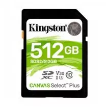 MEMORIA FLASH SD KINGSTON SDXC CANVAS SELECT 512GB 100R CL10 UHS-I V30(SDS2/512GB) [ SDS2512GB ][ RAM-3998 ]