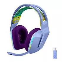 AUDIFONOS GAMING TIPO DIADEMA LOGITECH G733 LIGHTSPEED LILAC INALAMBRICO USB 1MS RECARGABLE 29HRS DE [ 981-000889 ][ SPK-2068 ]