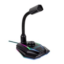 Micrófono Gaming Vortred Handler Iluminación LED RGB USB Entrada 3.5mm Color Negro [ V-930419 ]