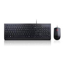 KIT DE TECLADO Y MOUSE  LENOVO  ESSENTIAL ALAMBRICO USB NEGRO ESPAÑOL [ 4X30L799074X30L79907 ][ KB-757 ]