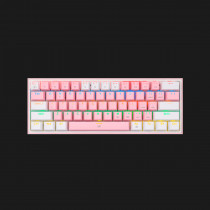 Teclado mecánico 60% Fizz Rainbow K617 - Pink/White [ 8800-0176 ]