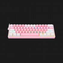 Teclado mecánico 60% Fizz Rainbow K617 - Pink/White [ 8800-0176 ]