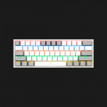 Teclado mecánico 60% Fizz Rainbow K617 - White/Gray [ 8800-0177 ]