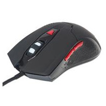 MOUSE OPTICO GAMING,MANHATTAN,176071, USB 6 BOTONES NEGRO C/LUZ [ 176071 ][ MS-1302 ]