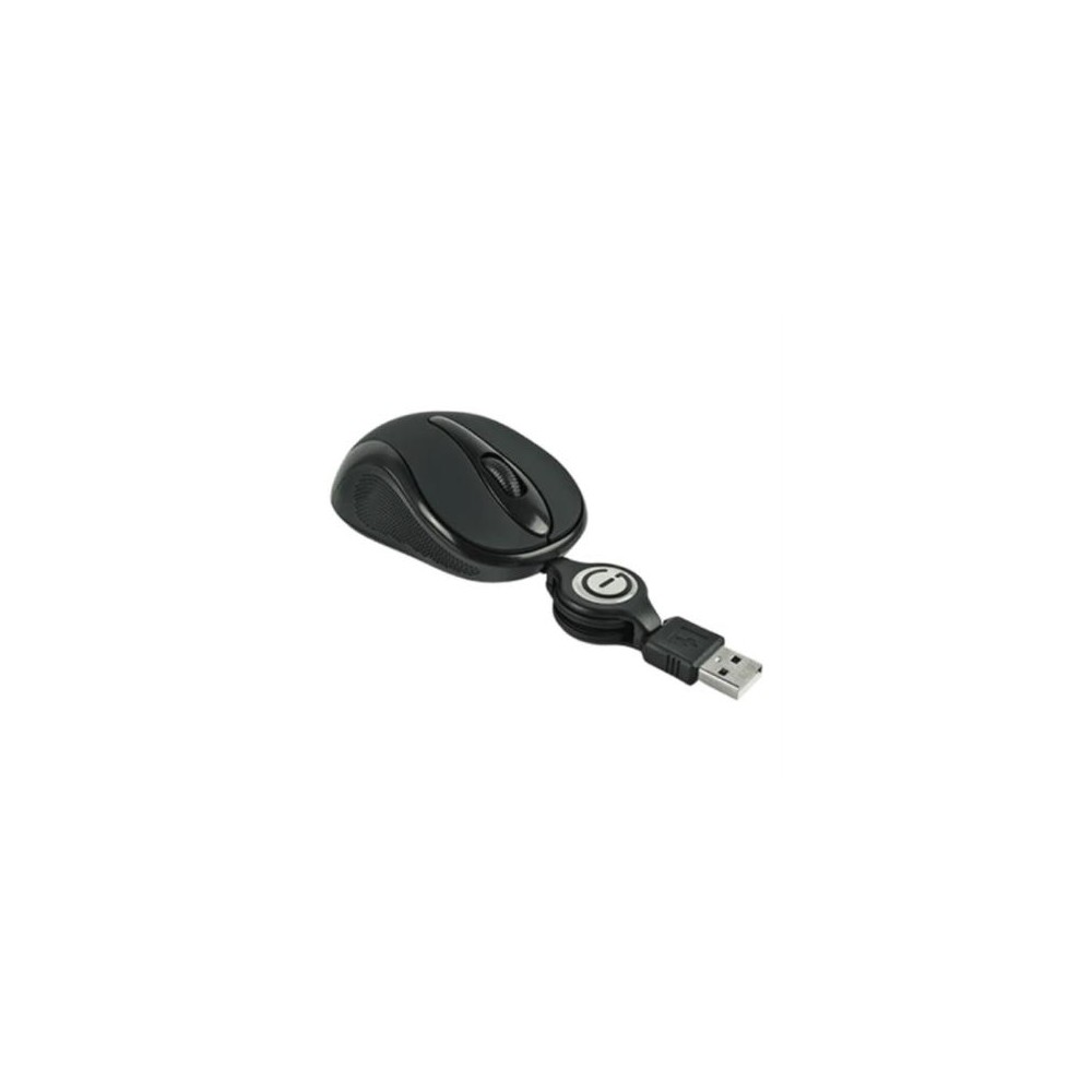 Mini Mouse Easy Line Óptico Retráctil Alámbrico 1000dpi Color Negro [ EL-993346 ]