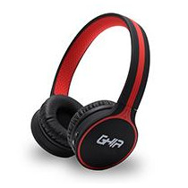 AUDIFONOS DIADEMA BLUETOOTH GHIA N1 HIFI SOUND NEGRO/ROJO 10M ALCANCE BT 4.2 BATERIA 300MAH [ GAC-104 ][ SPK-1546 ]