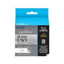 CINTA EPSON PARA ROTULADORA LW300/LW400 ,12 MM (1/2), NEGRO/TRANSPARENTE [ LK-4TBN ][ CN-2748 ]