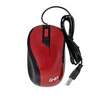 MOUSE ALAMBRICO GHIA COLOR ROJO 1200 DPI [ GMA50R ][ MS-1341 ]