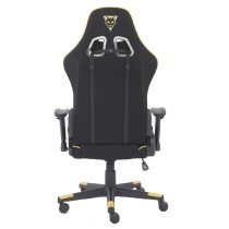 SILLA GAMER DE TELA OCELOT/ COLOR AMARILLA CON NEGRO / BASE REFORZADA DE NYLON/ DESCANSA BRAZOS AJUS [ OST-WILD-YELLOW ][ AC-10015 ]