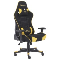 SILLA GAMER DE TELA OCELOT/ COLOR AMARILLA CON NEGRO / BASE REFORZADA DE NYLON/ DESCANSA BRAZOS AJUS [ OST-WILD-YELLOW ][ AC-10015 ]