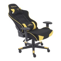 SILLA GAMER DE TELA OCELOT/ COLOR AMARILLA CON NEGRO / BASE REFORZADA DE NYLON/ DESCANSA BRAZOS AJUS [ OST-WILD-YELLOW ][ AC-10015 ]