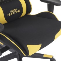 SILLA GAMER DE TELA OCELOT/ COLOR AMARILLA CON NEGRO / BASE REFORZADA DE NYLON/ DESCANSA BRAZOS AJUS [ OST-WILD-YELLOW ][ AC-10015 ]