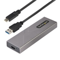 GABINETE EXTERNO USB-C 10GBPS A NVME M.2 O SSD M.2 SATA SIN HERRAMIENTAS PARA SSD M.2 NGFF PCIE/SATA [ M2-USB-C-NVME-SATA ][ AC-10064 ]