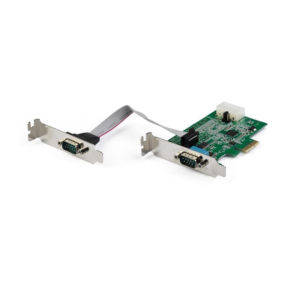 TARJETA PCI EXPRESS SERIAL RS232 DE 2 PUERTOS - TARJETA ADAPTADORA SERIAL PCIE RS232 DB9 UART 16950  [ PEX2S953LP ][ AC-10244 ]