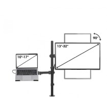 SOPORTE COMBINADO,MANHATTAN,462136, DE ESCRITORIO PARA LAPTOP Y MONITOR DE 13 A 32 [ 462136 ][ AC-10788 ]