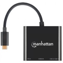 DOCKING USB,MANHATTAN,130622,-C  3 PTOS, HDMI, USB-C PD/USBV3.2 [ 130622 ][ AC-10844 ]