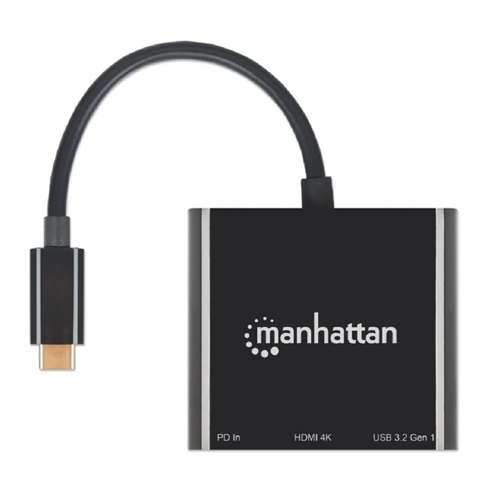 DOCKING USB,MANHATTAN,130622,-C  3 PTOS, HDMI, USB-C PD/USBV3.2 [ 130622 ][ AC-10844 ]