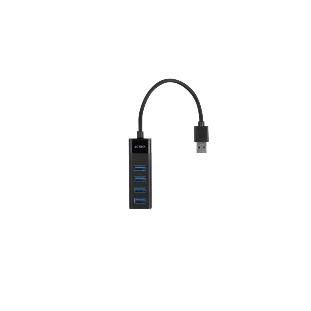 HUB ACTECK PORT X 3 DH425 / USB A / 4 PUERTOS USB 3.0 / 30 CM / NEGRO / AC-934664 [ AC-934664 ][ AC-10868 ]