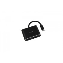 ADAPTADOR ACTECK SHIFT PLUS AV420 / USB C - HDMI + VGA / 4K / 10 CM / NEGRO / AC-934657 [ AC-934657 ][ AC-10874 ]