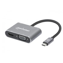 DOCKING USB,MANHATTAN,130691,-C  4 PTOS, HDMI/VGA, USB-A/USB-C PD [ 130691 ][ AC-10876 ]