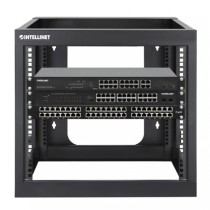 RACK ABIERTO DE 19 INTELLINET PARA MONTAJE EN PARED, 4 POSTES, 9U [ 716048 ][ AC-11019 ]