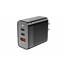 CARGADOR DE PARED ACTECK ENERGON PRIME CP65W / 65W / 2X USB-C / 1X USB A / NEGRO / AC-935579 [ AC-935579 ][ AC-11112 ]