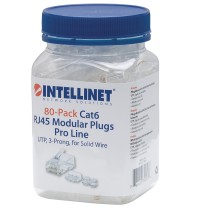 PLUG RJ45,INTELLINET,790536, CAT 6 UTP SOLIDO PRO 80 PZAS [ 790536 ][ AC-5447 ]