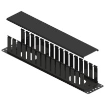 ORGANIZADOR DE CABLES NORTH SYSTEM 2 U.R. SENCILLO HORIZONTAL 19 PULGADAS DUCTO 3X3 PULGADAS NEGRO L [ NORTH109-BKL ][ AC-5533 ]