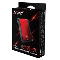 CARCASA ADATA EX500 XPG PARA DISCOS DUROS/SSD 2.5 PULGADAS 7MM/9.5MM SATA3/USB3.2 ROJO CASE PC [ AEX500U3-CRD ][ AC-5860 ]