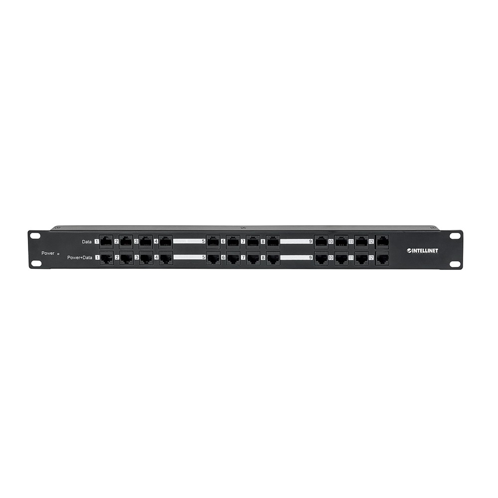 PANEL PARCHEO,INTELLINET,720342, CAT 5E, 12 PTOS 1U POE [ 720342 ][ AC-6607 ]