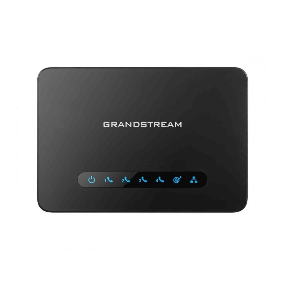 ATA GRANDSTREAM HT814 PARA TELFONO ANALOGICO  4 PUERTO FXS 2 CUENTA SIP 2 PUERTOS GIGABIT  [ HT814 ][ AC-6662 ]