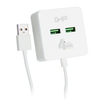 HUB USB 2.0 GHIA DE 4 PUERTOS / TRANSFERENCIA DE DATOS/CABLE 0.50 CM [ GAC-168 ][ AC-7340 ]